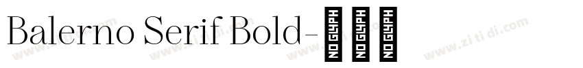 Balerno Serif Bold字体转换